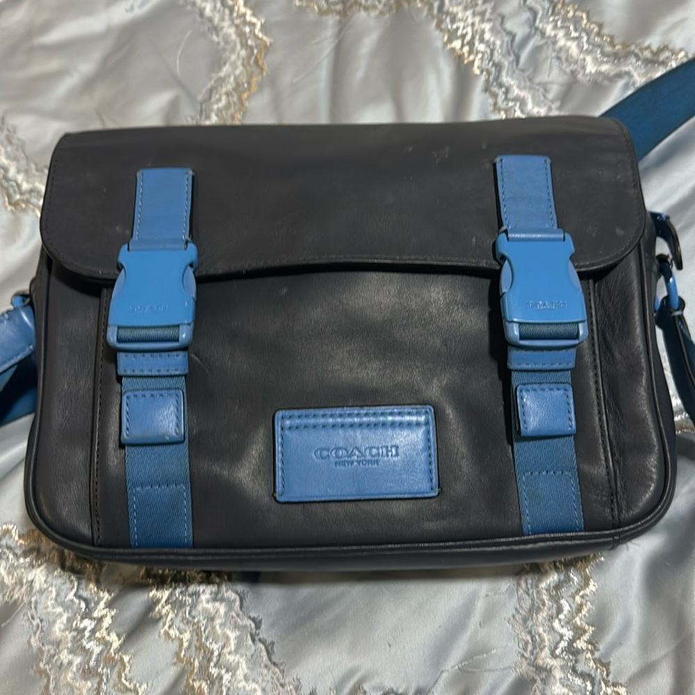 Coach Blue Compact Messenger Bag